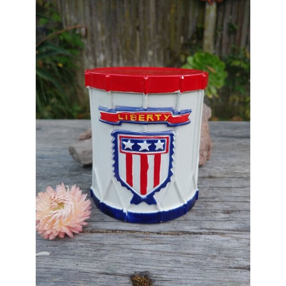 Vintage Liberty Drum Collectable Piggy Bank - Picture 1 of 10